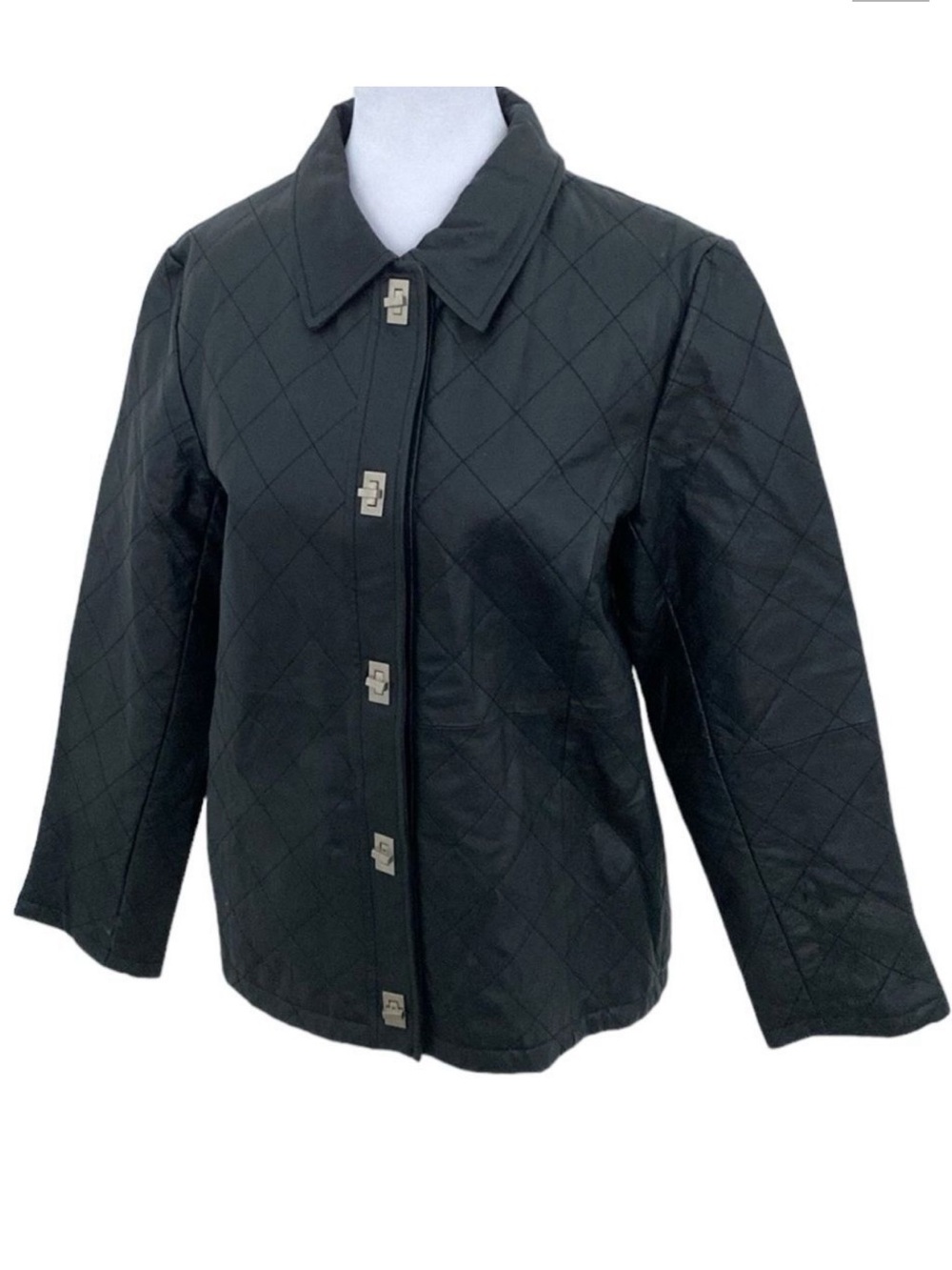 Dialogue Black Leather Jacket Sz. S